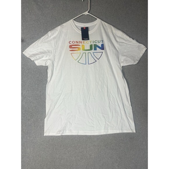 Unisex White Connecticut Sun Team Pride Wordmark T-Shirt Adult XXL NWT - Picture 1 of 7